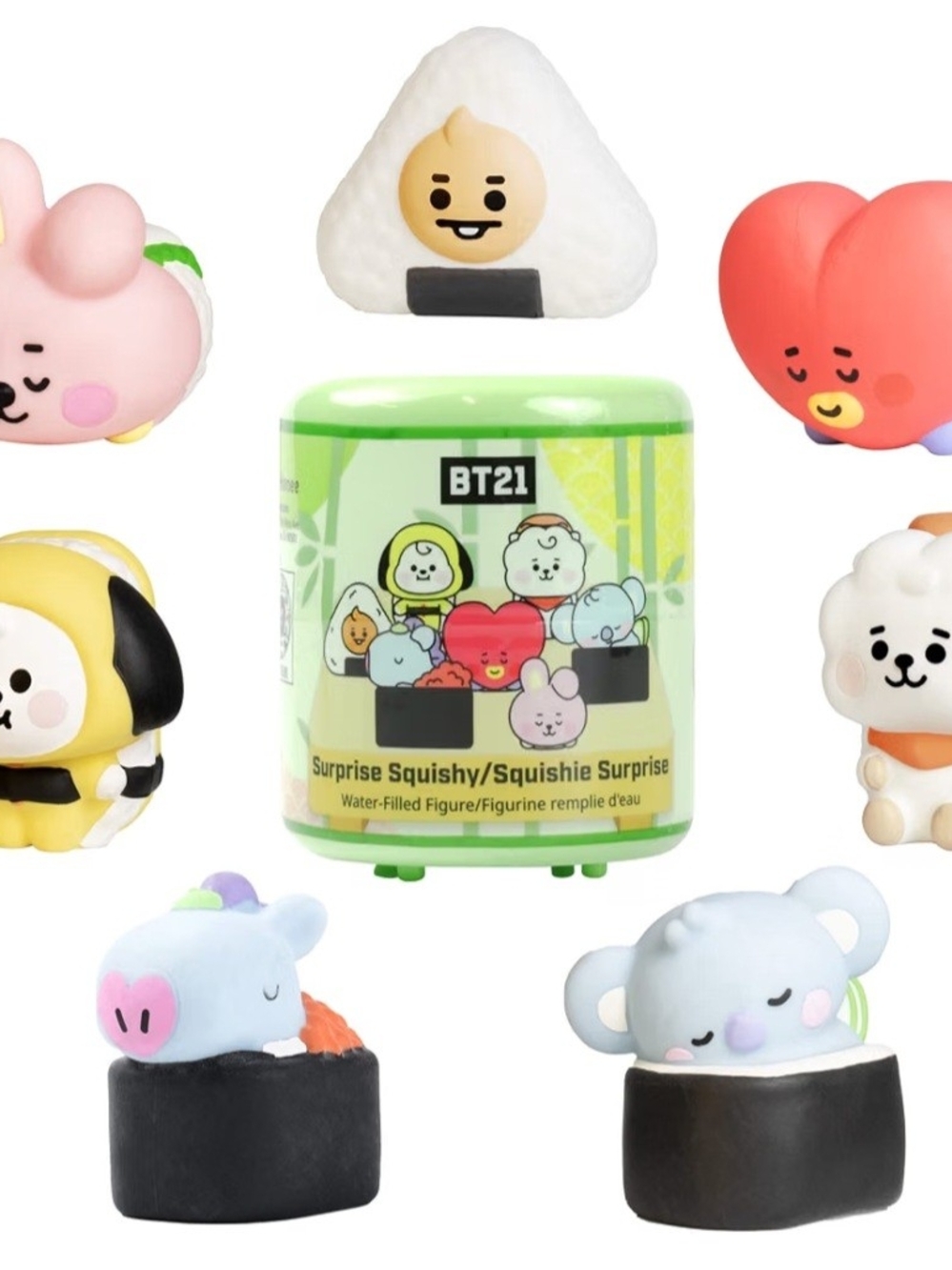 BT21 Green Surprise Squishy Capsule with Assorted Characters